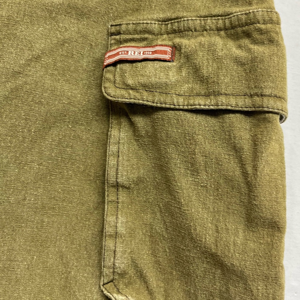 REI Women's Size 8 Olive Green Cargo Utility Skirt Cotton Canvas Hiking Gorpcore - Picture 2 of 8